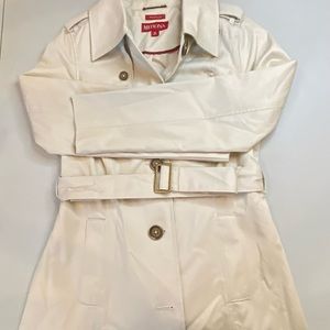 NWOT Merona water repellent trench coat khaki belted women’s size medium